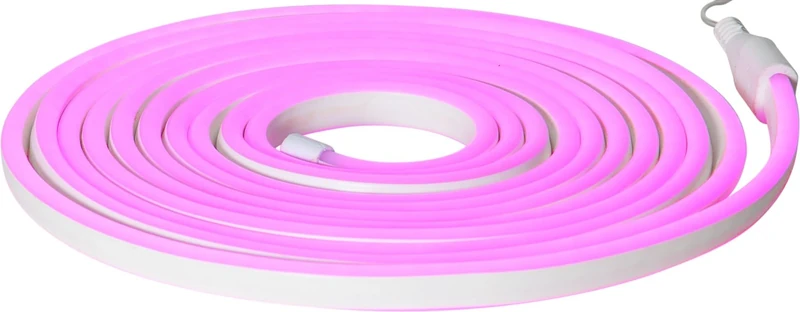 Eglo LED Strip Flatneonled, Outdoor Lighting Stripe, Plastic Light Band in Pink, IP44
