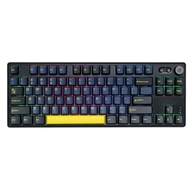EPOMAKER CIDOO ABM084 TKL Hot Swappable RGB Triple Mode Mechanical Gaming Keyboard NKRO with Poron Foam, Aluminum Knob Control, PBT Keycaps for E-Sport Win/Mac/Android(Quark Matte Switch)