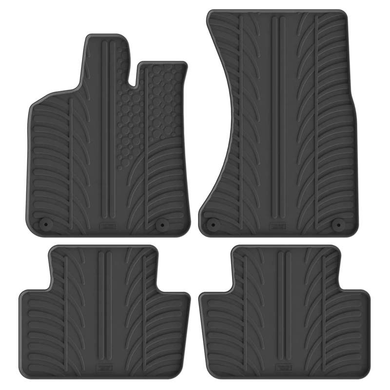 Gledring Set of rubber mats compatible with Porsche Macan (95B) 2014 (T profile 4-piece + mounting clips)