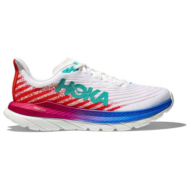 Hoka One One 1127893-WFM M MACH 5 Men White/Flame UK 9.5