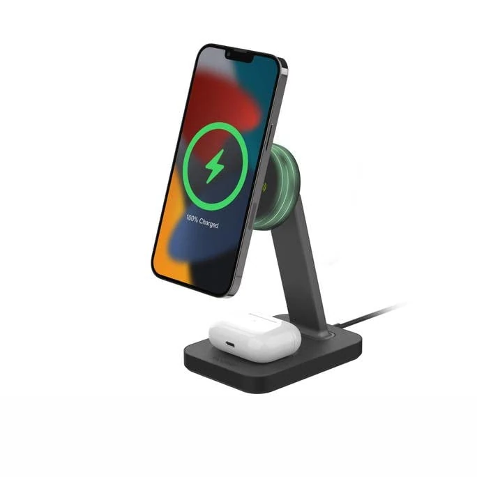 ZAGG mophie Snap+ Stand, Qi-Enabled Devices, Fast Charging, Wireless, Europe Adapter, Black