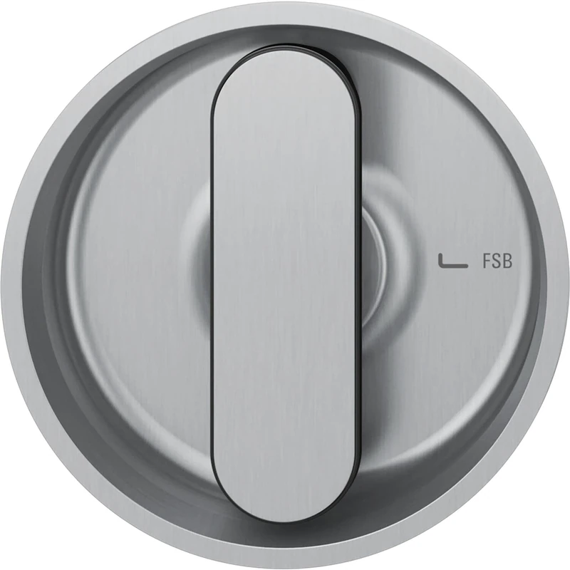 FSB 0 42 4264 00000 6443 Round Shell Handle for Sliding Doors with Fixed Handle Matte Stainless Steel Silver