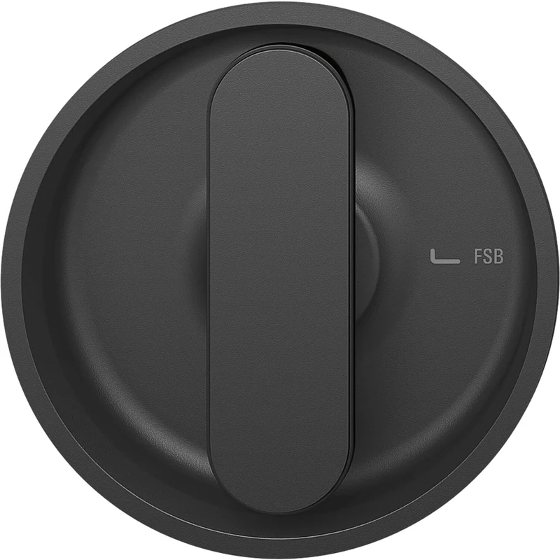 FSB 0 42 4264 00000 1117 Round Shell Handle for Sliding Doors with Fixed Handle Aluminium Matte Black Silver