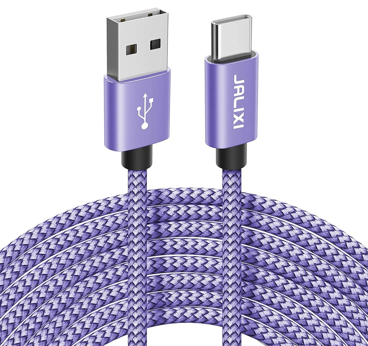 JALIXI USB C Charger Cable 3M, 3A Long USB C Cable Fast Charging, Durable Type C Charger Lead for iPhone 16/15 Pro Max, Samsung Galaxy S24 S23 S10, A55 A54 A35 A25 A15 A14, PS5 Controller, Purple