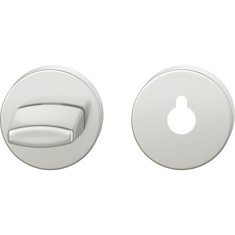FSB 0 12 1735 00033 0105 Silver Round AGL with Bolt Pin 7 mm Protective Rosette for Toilet Door Lock Aluminium Anodised