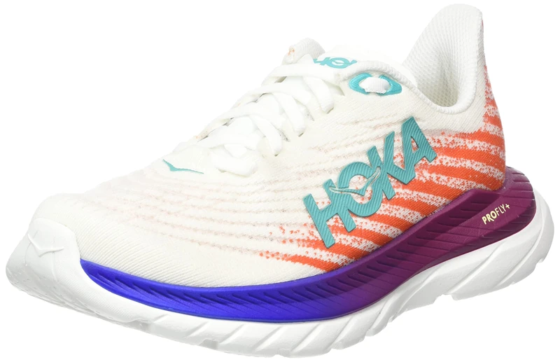 Hoka One One 1127894-WFM W MACH 5 Women White/Flame UK 5.5
