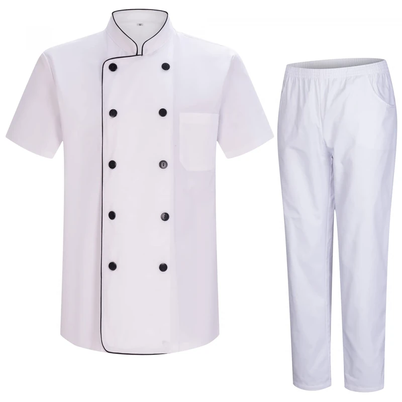 MISEMIYA - Men's Chef Jacket - Men's Chef Jacket - Hospitality Uniform -Ref.8421B - 3XL, Chef Jackets and Pants 8421B8 - White