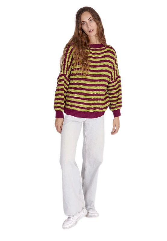 SOHUMAN Women's AMARAJERSEY Girls Jumpers, MARRÓN Amarillo, XS