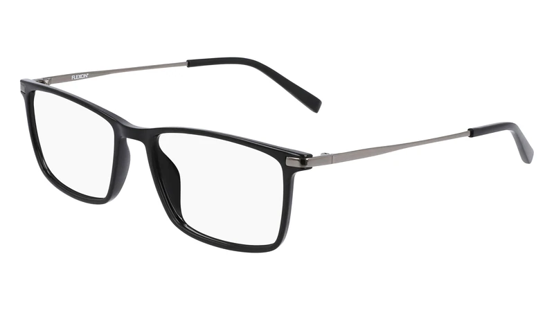 Flexon EP8015 001 Black Eyewear Man Iniettato, Rectangle, 54