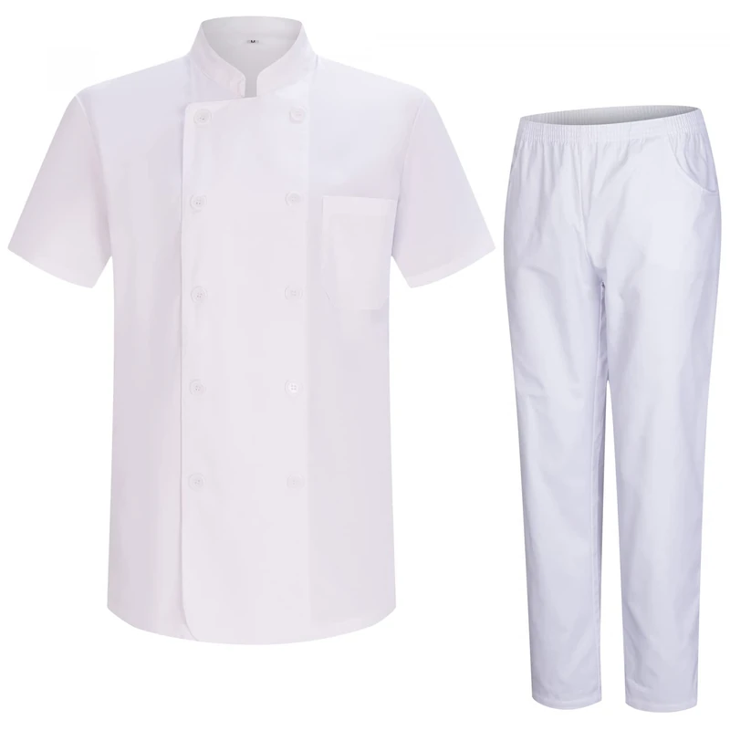 MISEMIYA - Men's Chef Jacket - Men's Chef Jacket - Hospitality Uniform -Ref.8421B - 5XL, Chef Jackets and Pants 84218 - White