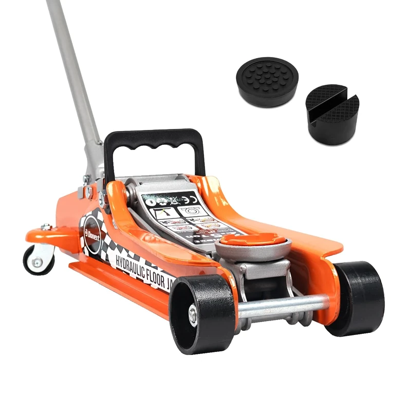 Donext 2.5 Ton Low Profile Quick Rise Heavy Duty Steel Floor Jack, Orange