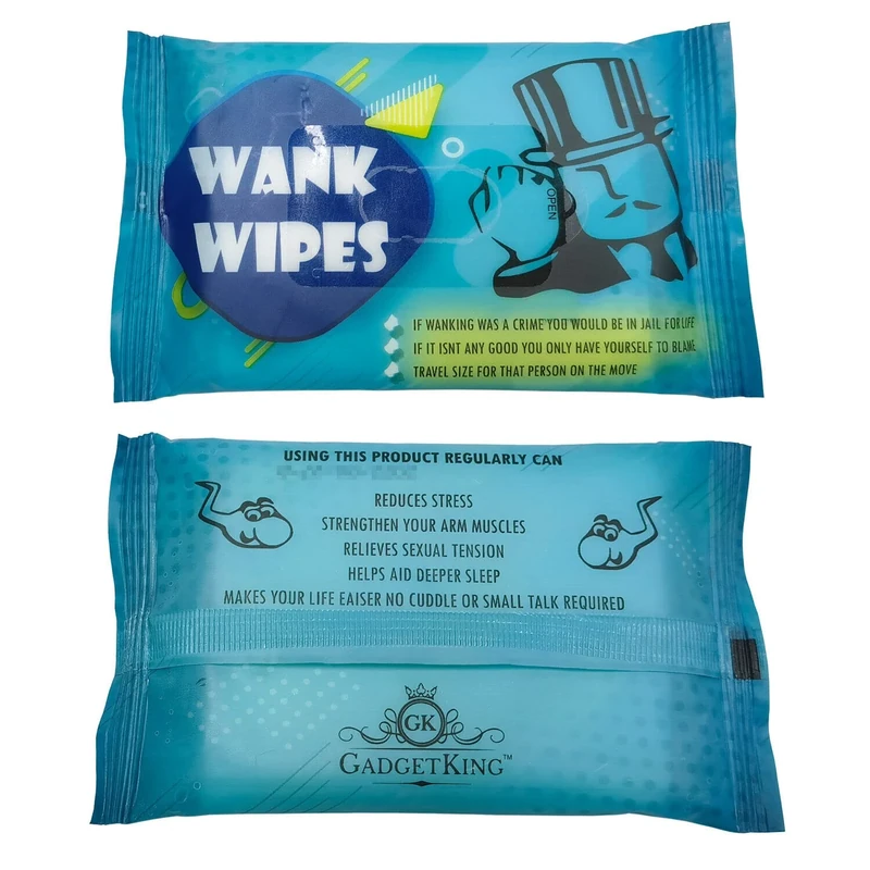 Wank Wipes Tissue Prank Xmas Gift Idea Present for Him Husband Boyfriend Men Man Size Teenager Unusual Prank April Fools Secret Santa 40th 50th 60th 21st Birthday Rude Ladies Her Boss Novelty - Image 1