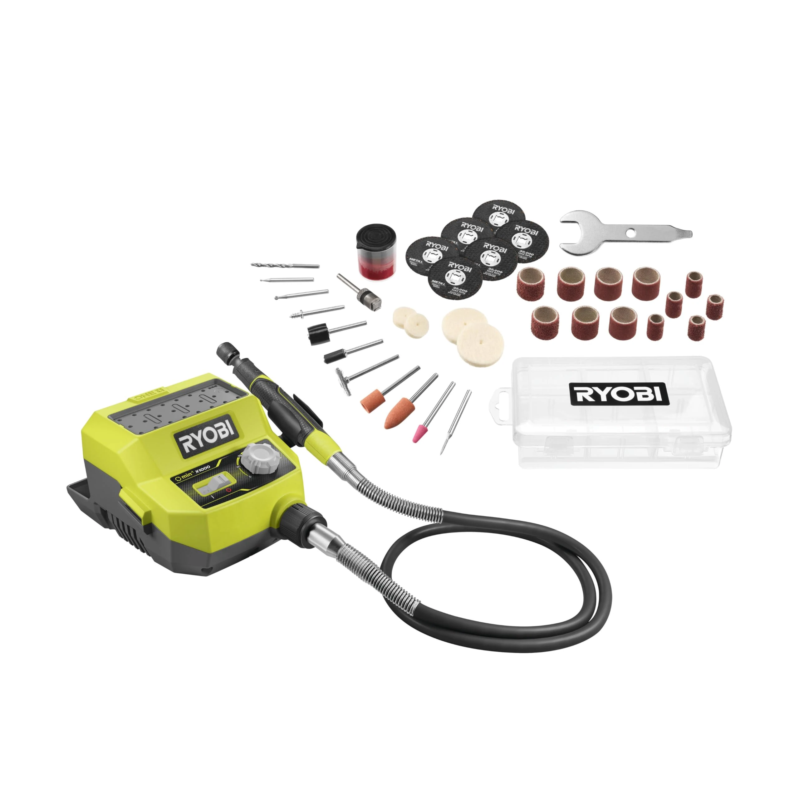 Ryobi RRTS18-0A35 18V ONE+ Cordless Rotary Tool Station with 35 Accessories (Battery & Charger Excluded)