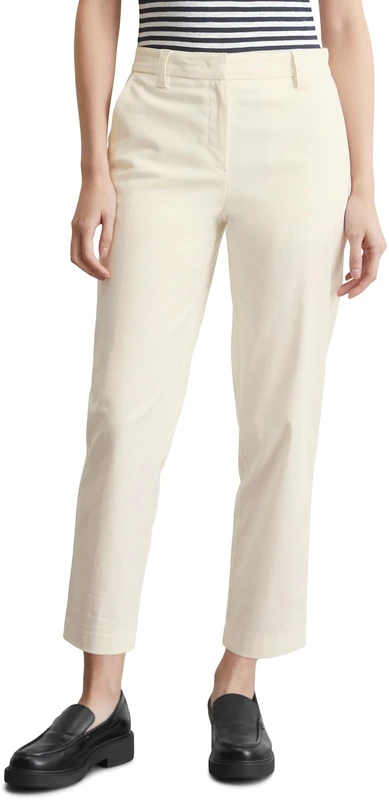 Marc OߴPolo Women's Tapered Fit Chinos with Stretch, Beige (Chalky Sand), 10