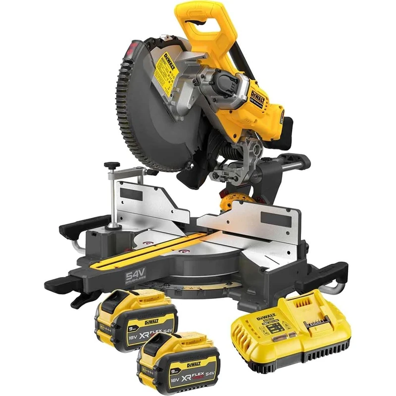DeWalt DCS781 54v XR FLEXVOLT Cordless Sliding Mitre Saw 305mm 2 x 9ah Li-ion