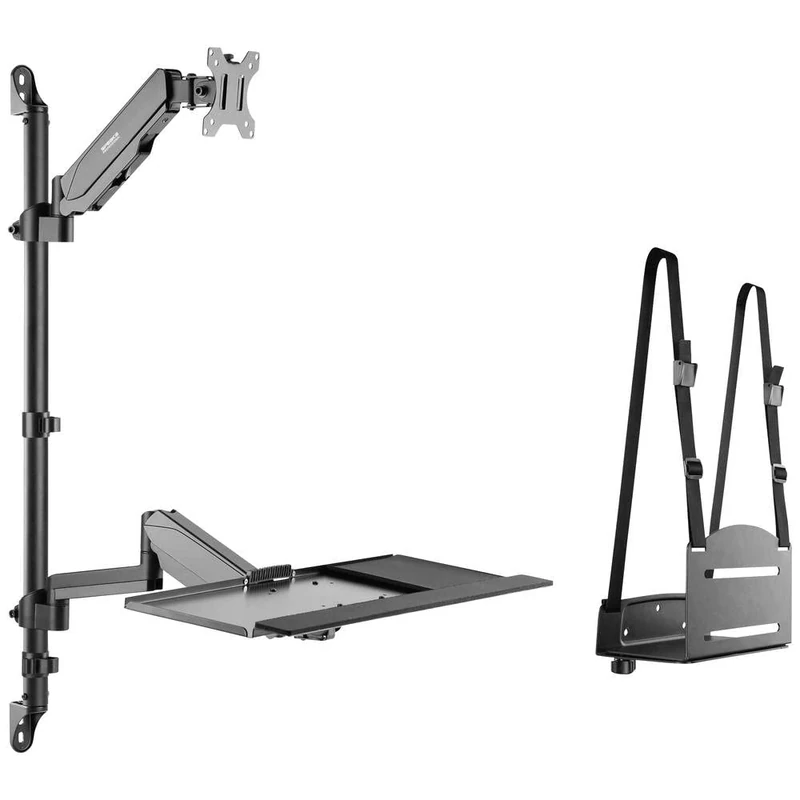 Speaka Professional SP-MM-710 Monitor Wall Mount 33.0 cm (13) - 68.6 cm (27) Height Adjustable, Rotatable, Tilt, Pack of 1