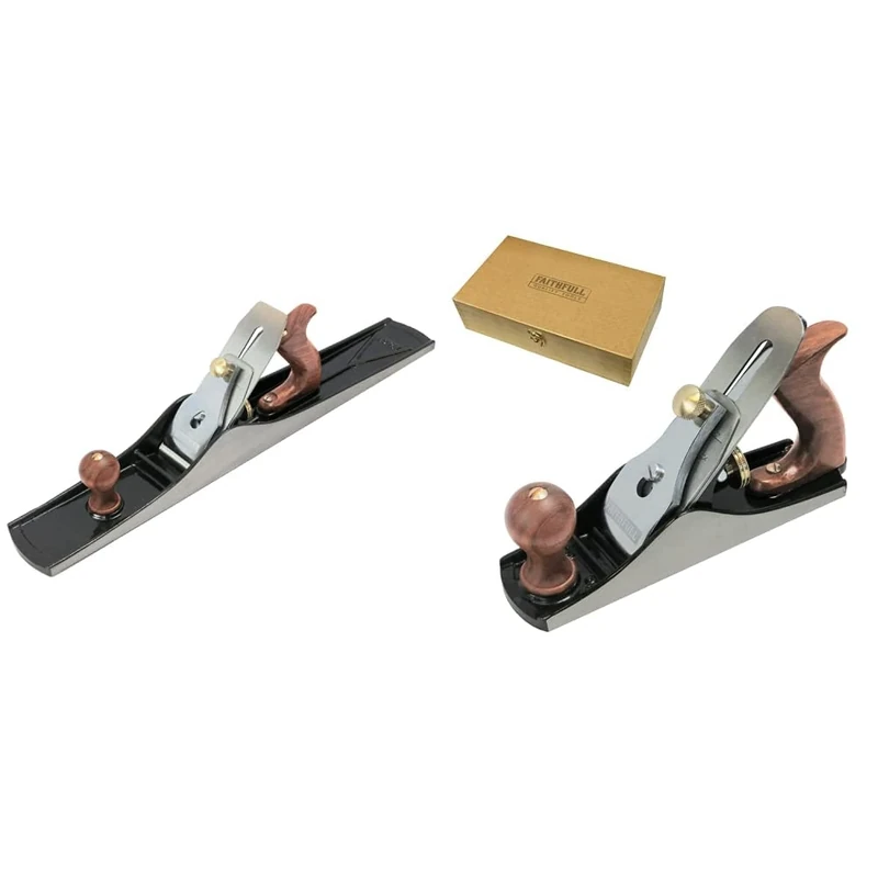 Faithfull FAIPLANE7 No.7 Jointer Plane & FAIPLANE4B No.4 Smoothing Plane in Wooden Box