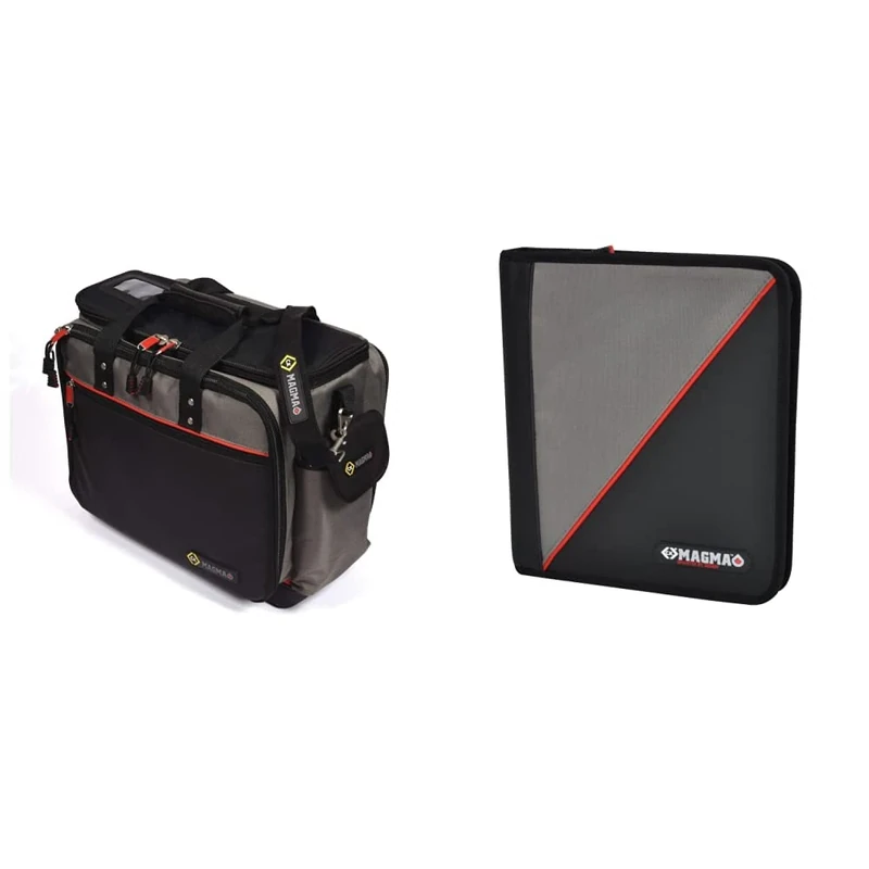 C.K Magma MA2639 Technician's MAX Toolcase, Black/Grey/Red, 500 x 260 x 380 mm & Magma MA2600 Contractor’s Organiser, Black