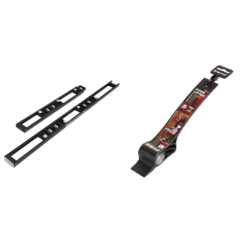 Trend H CK Hinge Jig Skeleton & C Corner Chisel & C019AX1/4TC Cutter Pack & D Foot-Operated Door Lifter for Carpenters and Carpet Laying, Black, 38mm Lift