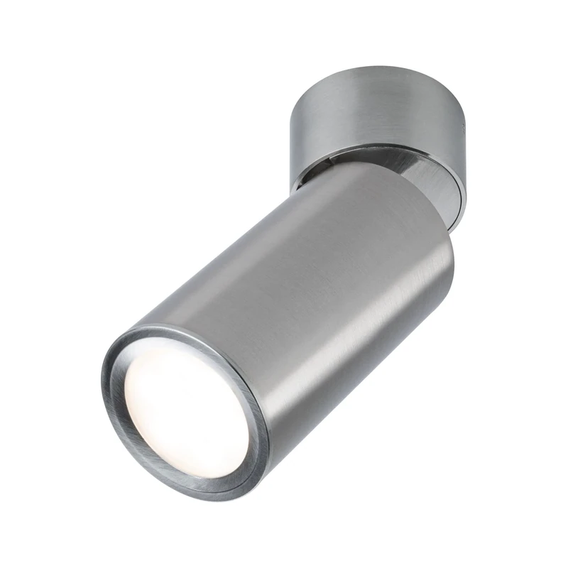 Paulmann 93091 LED ceiling luminaire surface-mounted Turnal 470lm 3-Step-Dim swivelling round incl. 1x6W dimmable lamp brushed iron metal 2700K Coin