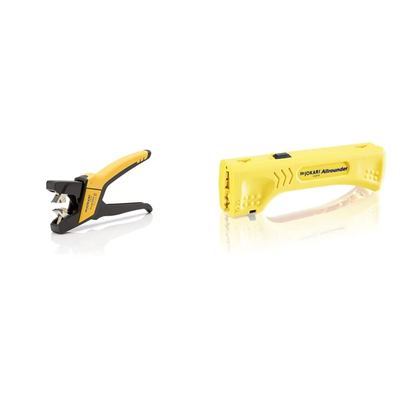 Jokari FKZ Automatic Stripper (Flat Wires) & 30900 Allrounder Wire Stripper (4-15mm), one Size
