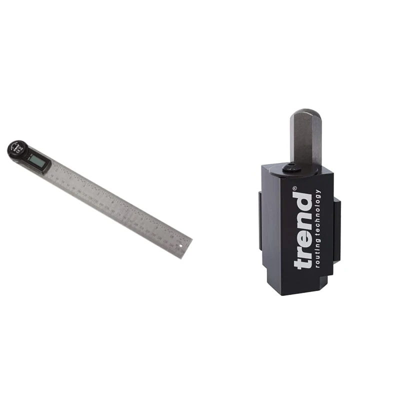 Trend DAR/300 Digital Angle Finder and Rule, 300mm & C Corner Wood Chisel for Square Hinge and Lock Face Fitting, Black, 70mm