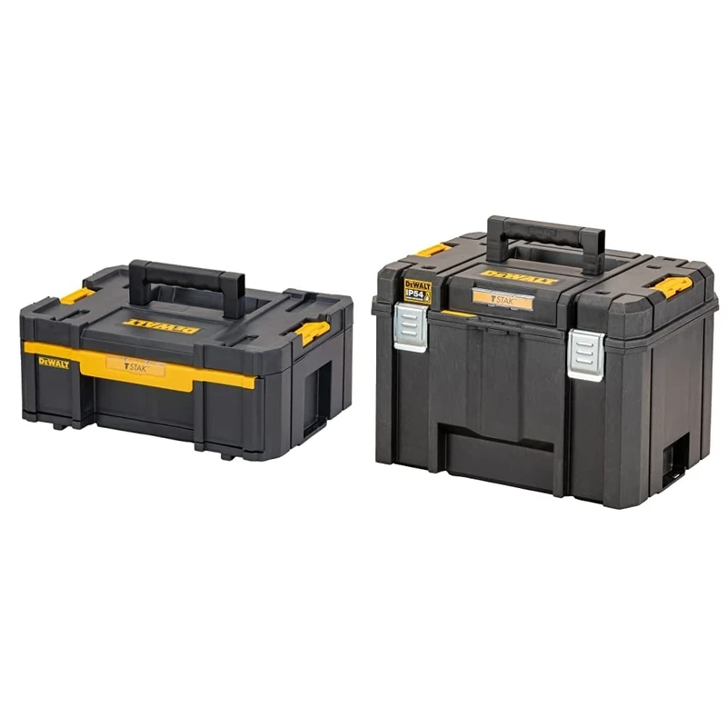 DeWalt DWST1-70705 T-Stak III Tool Storage Box with Drawer, Yellow/Black, 17.6 cm*44.0 cm*31.4 cm & TSTAK™ 2.0 Deep Toolbox