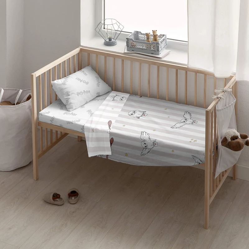 BELUM Harry Potter Hedwig Flying 100% Cotton Cot Sheet Set