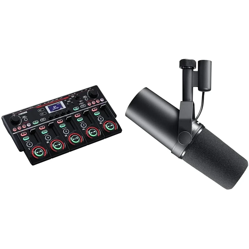 BOSS RC-505MKII Loop Station – The Industry Standard Tabletop Looper, Updated and Enhanced. & Shure SM7B Vocal Dynamic Microphone Broadcast, Podcast & Recording, XLR Studio Mic Music & Speech