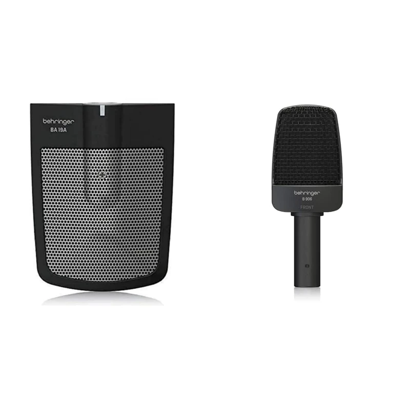 Behringer BA 19A Condenser Boundary Microphone for Instrument Applications & B 906 Dynamic Microphone for Instrument and Vocal Applications