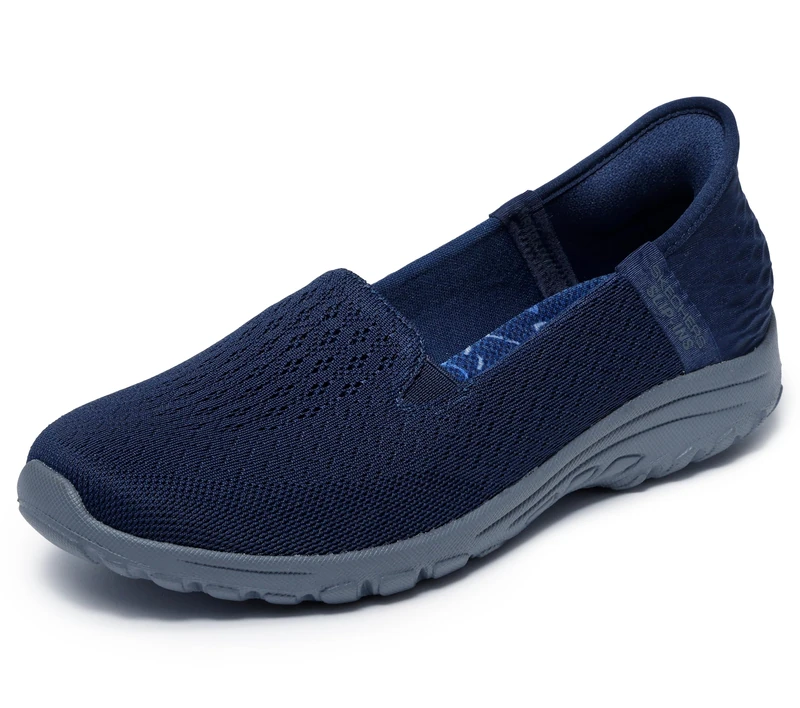 Skechers Women's Reggae Fest 2.0 Guiding Light, Navy Mesh, 3 UK