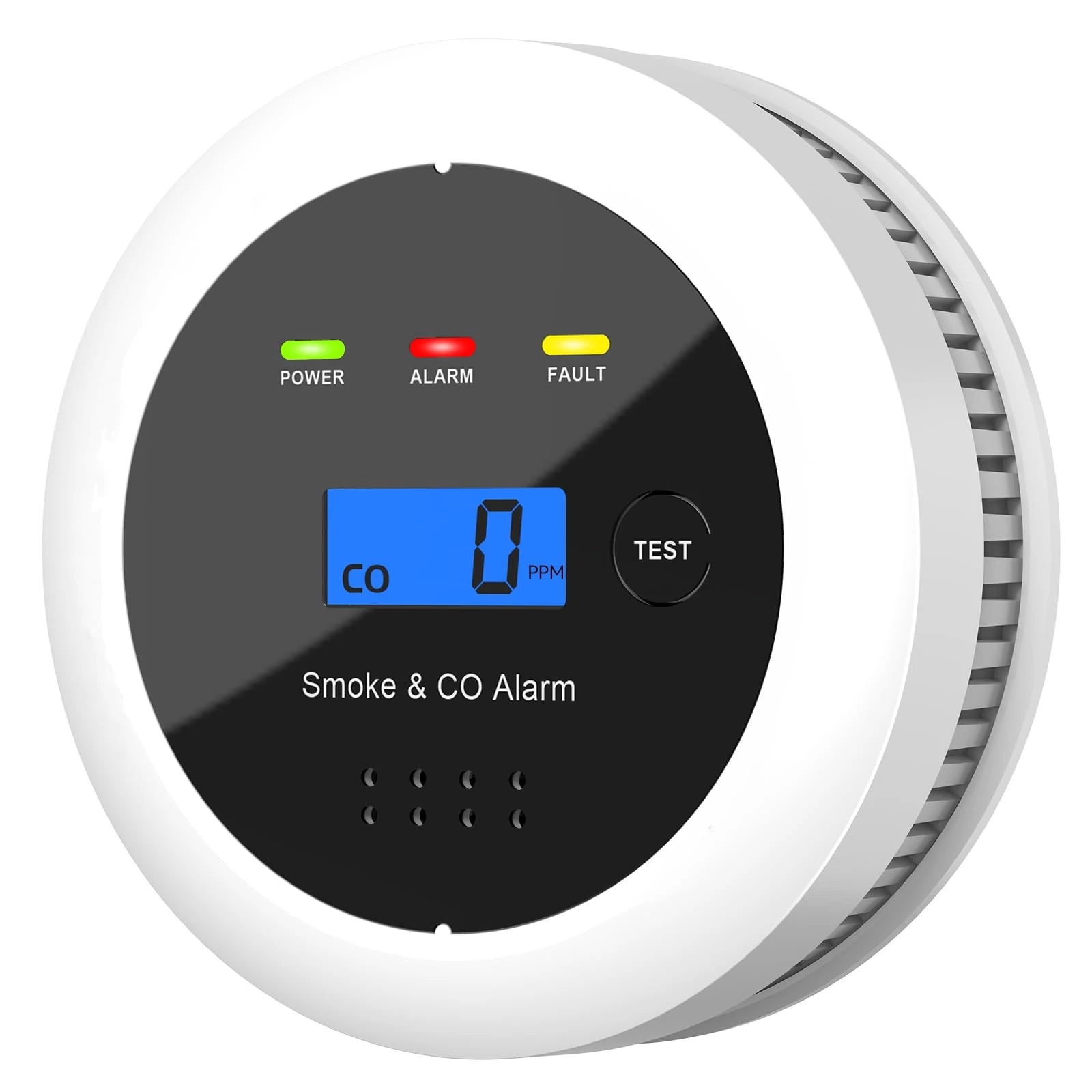 Smoke and Carbon Monoxide Alarm, Dual Sensor Combination Smoke Alarm and Carbon Monoxide Detector and Replaceable Battery Smoke and CO Alarm with Digital Display for Your Home, Garage, Office