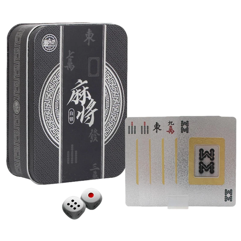 Card Deck | Mah Jongg Pattern Frosted Portable Cards Playing,Deck of Cards, Novelty for Girls and Boys, Decorations - Image 1