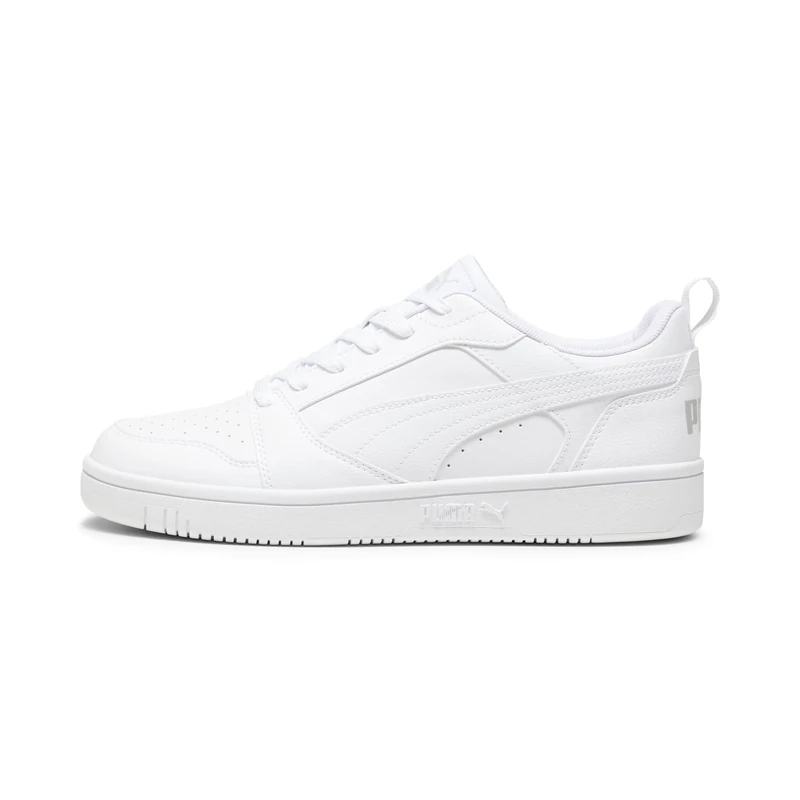 Puma Unisex Adults Rebound V6 Low Sneakers, Puma White-Cool Light Gray, 9 UK
