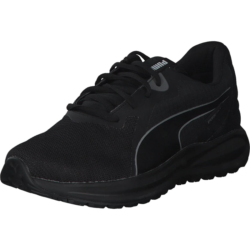 PUMA Unisex Twitch Runner PTX Road Running Shoe, Black White, 9.5 UK