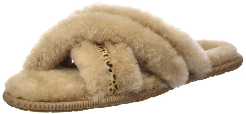 UGG Women's Scuffita Speckles Slipper, Chestnut, 3 UK