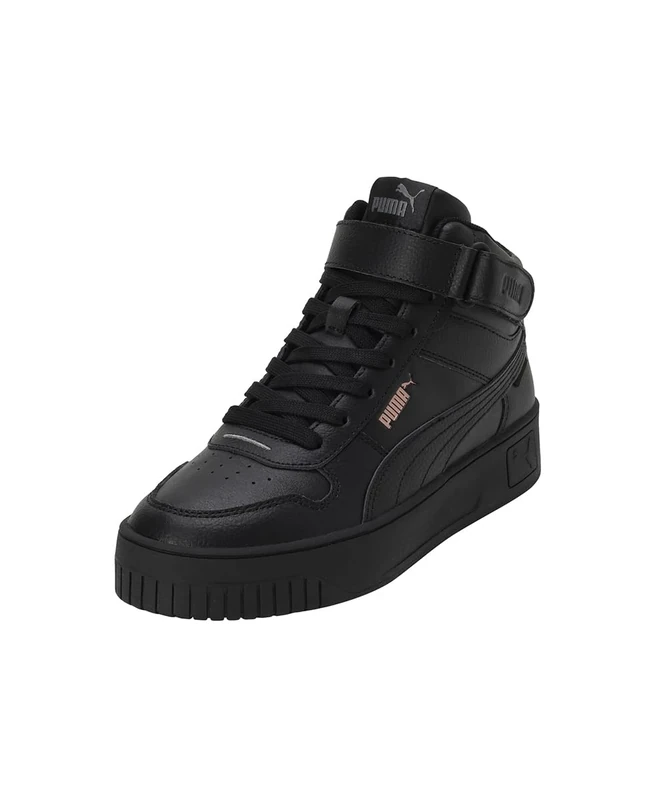 Puma Women Carina Street Mid Sneakers, Puma Black-Puma Black-Rose Gold, 6 UK