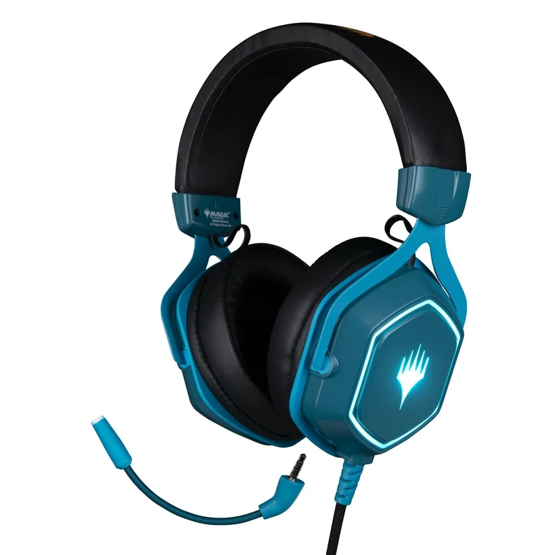 Konix Magic The Gathering Gaming-Headset für PC - 50 mm Lautsprecher - Abnehmbares Mikrofon - 2 m USB-Kabel - Hintergrundbeleuchtung - Blau - Image 1