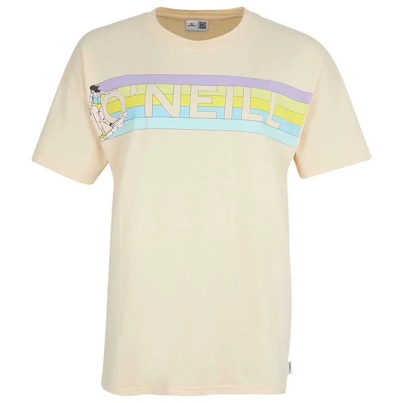 O'NEILL Connective Graphic Long T-Shirt, 17515 Bleached Sand, Regular for Women, 17515 Bleached Sand, XS/S