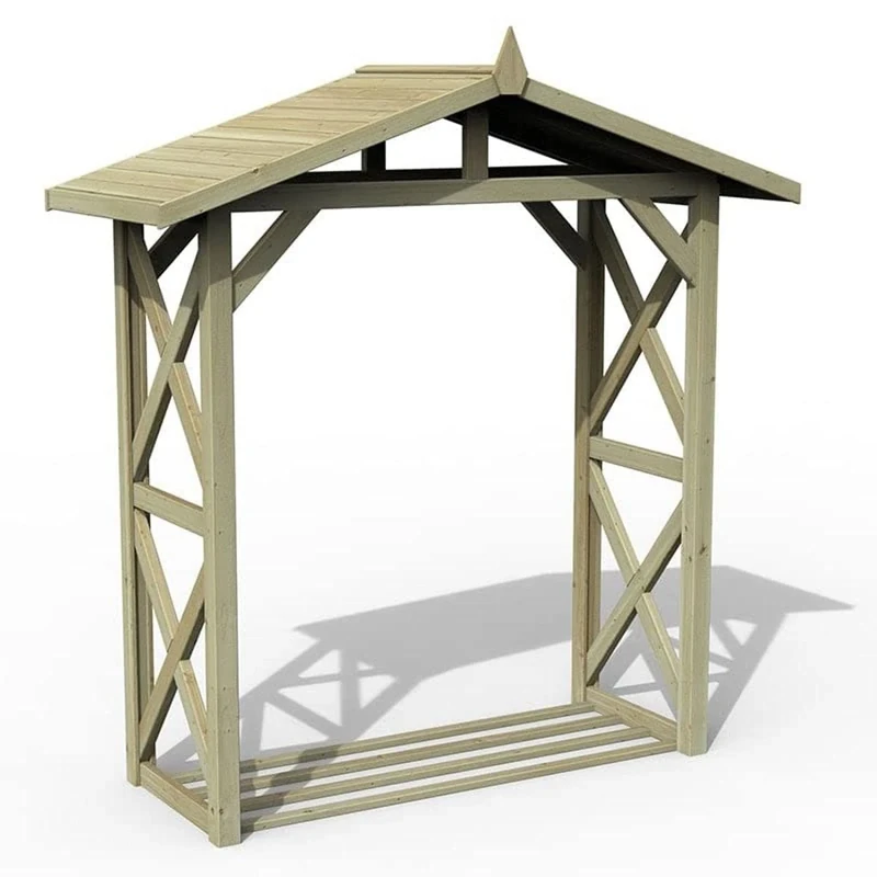 Forest Garden Large Wall Apex Log Store (2.1m x 0.9m)