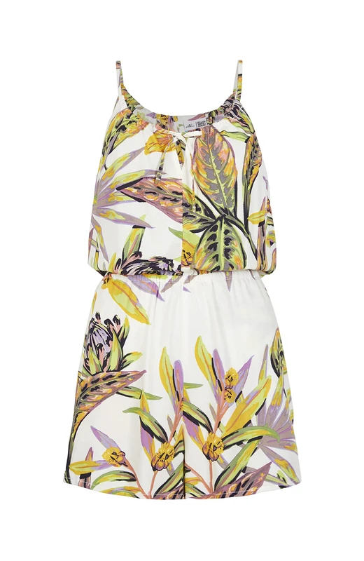 O'NEILL Women's Leina Playsuit, 31022 White Tropical Flower, XL/XXL - Image 1