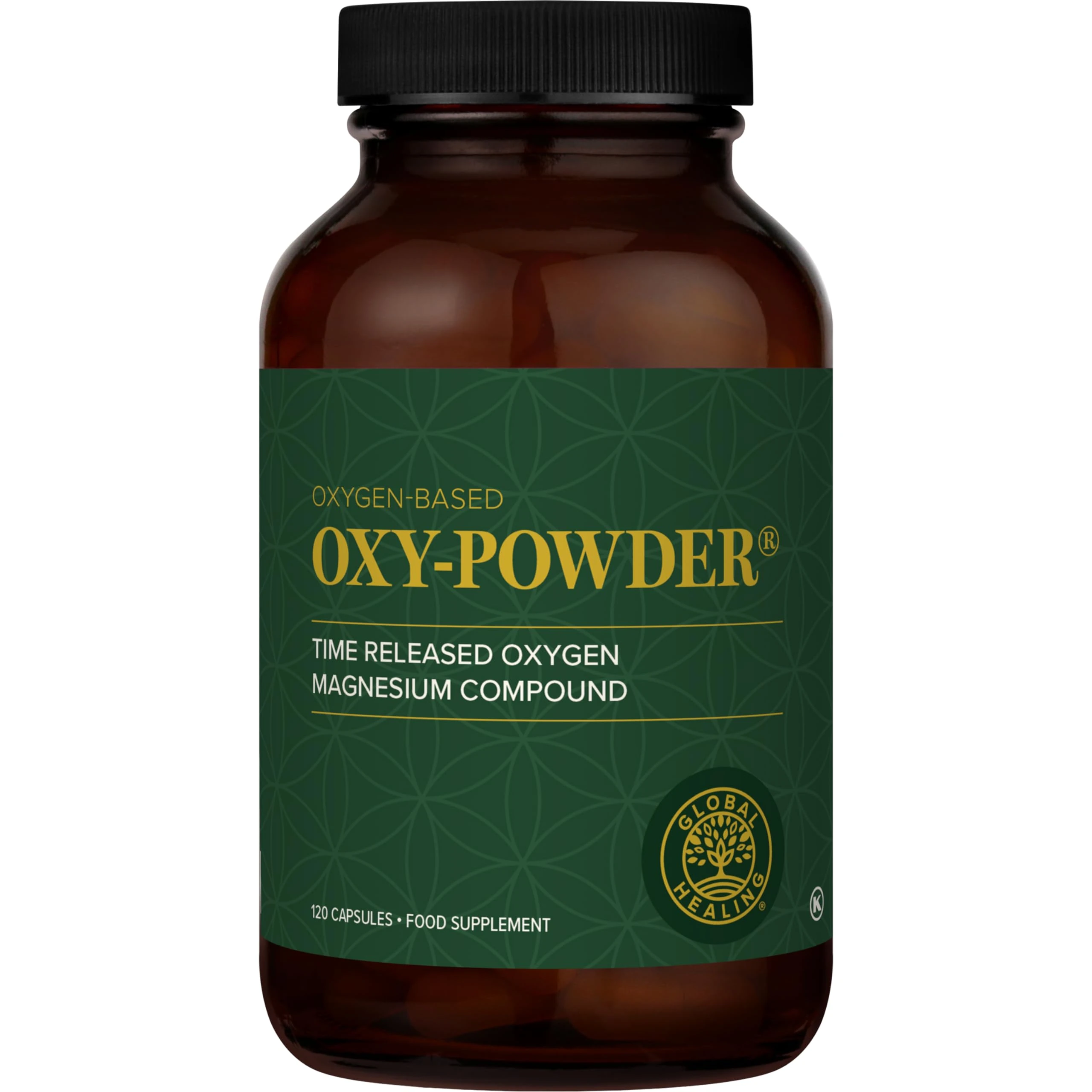 Global Healing Oxy-Powder Colon Cleanse - Time-Released Oxygen Magnesium Compound - Gas, Bloating & Occasional Constipation Relief for Adults and Natural Colon Cleanser (120 Capsules)