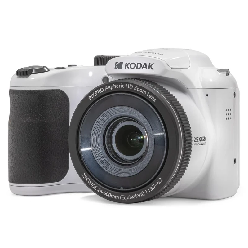 KODAK Pixpro Astro Zoom AZ255 - 16 MP Digital Bridge Camera, 25X Optical Zoom, 1080p HD Video, 24mm Wide Angle, Optical Image Stabilizer, 3-Inch LCD Screen, AA Battery - White