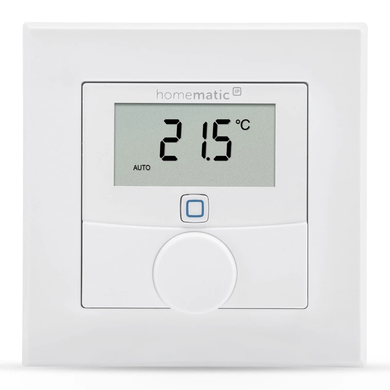Homematic IP Smart Home Wall Thermostat with Humidity Sensor, Digital Thermostat Radiator/Underfloor Heating with App, Temperature Measurement, Energy Saving, 156669A0