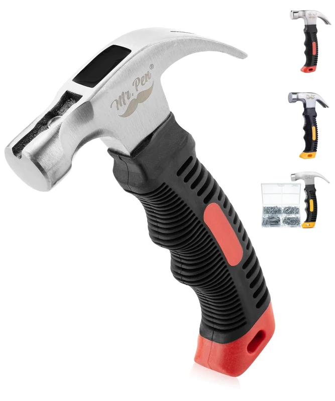 Mr. Pen- 8oz Small Camping Claw Stubby Tack Magnetic Nail Hammer for Women - Image 1