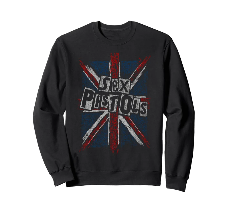 Sex Pistols Official Union Jack Words Sweatshirt