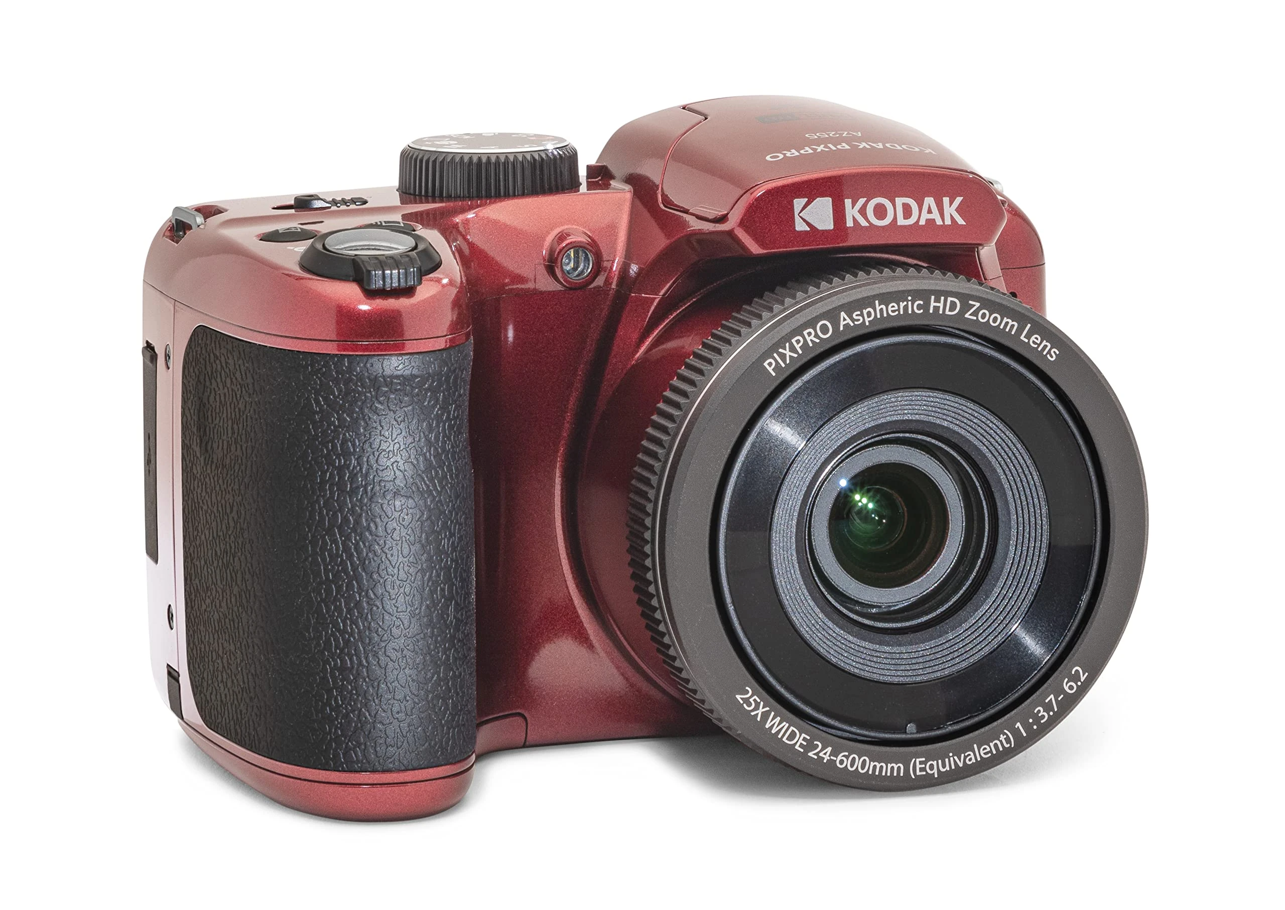KODAK Pixpro Astro Zoom AZ255 - 16 MP Digital Bridge Camera, 25X Optical Zoom, 1080p HD Video, 24mm Wide Angle, Optical Image Stabilizer, 3-Inch LCD Screen, AA Battery - Red