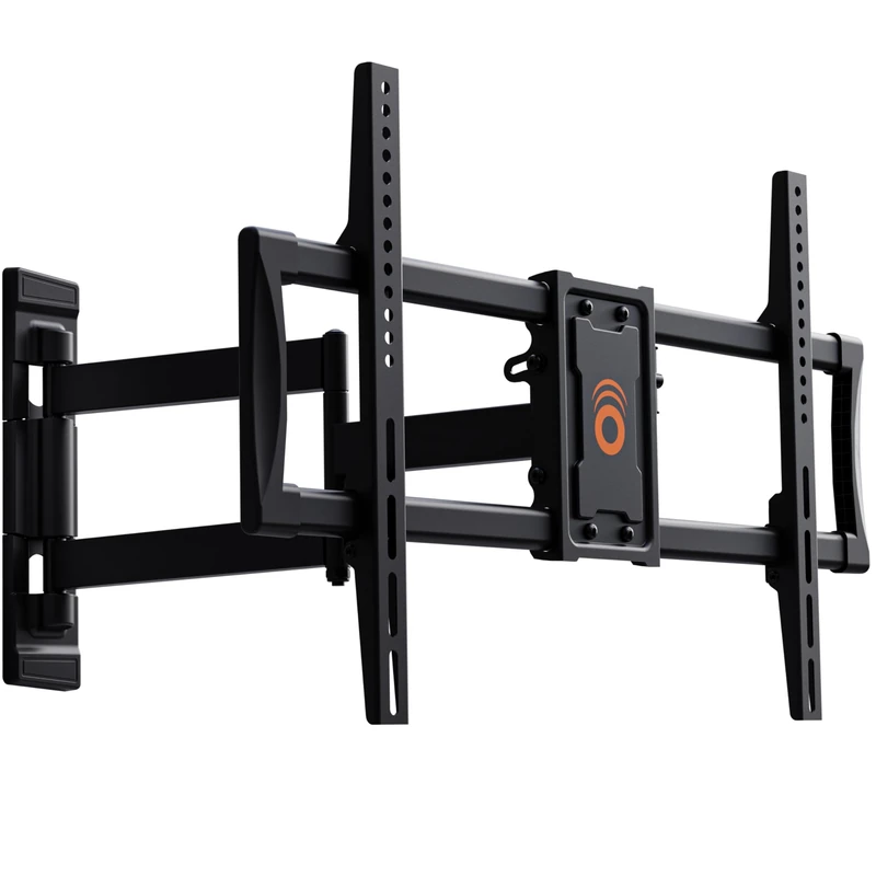 ECHOGEAR Corner TV Wall Mount for Big TVs - 24 Inches of Extension Plus Smooth Full Motion - Mount TVs Up to 65" in The Corner Or Up to 75" On A Flat Wall - Drilling Template & Cable Ties Included