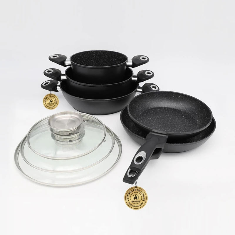 Laguiole - Set of 8 Non-Stick Induction Black Ston®
