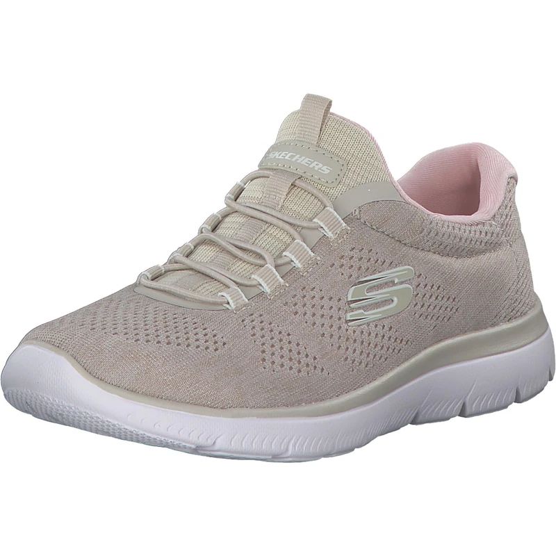Skechers Women's Summits Fun Flare Trainers, Taupe Mesh/Light Pink Trim, 6 UK